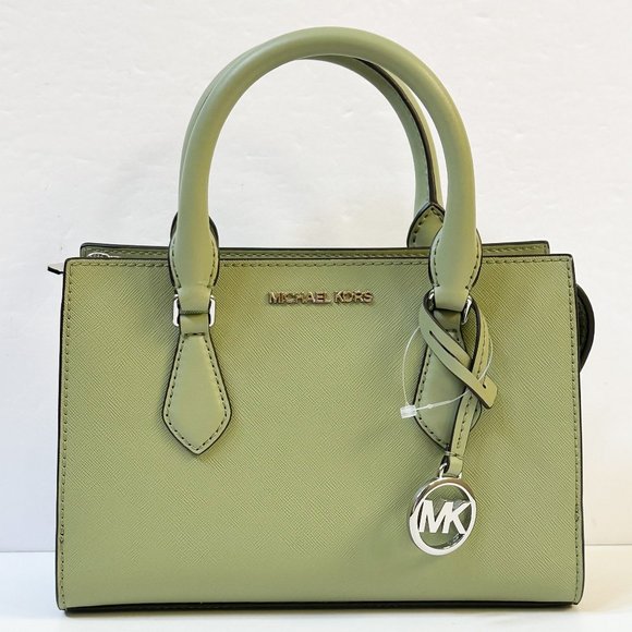 Michael Kors Sheila Small Satchel Shoulder Crossbody Bag Light Sage - Picture 2 of 12